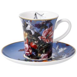 GOE-67061601 Summer Flowers - Espresso Cup with Saucer Artis Orbis Jan Davidsz de Heem Goebel