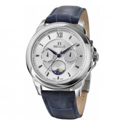 1004G-4-706 white, ss, blue leather Швейцарские часы Seculus